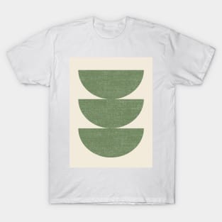 Half Circle 3 - Green Olive T-Shirt